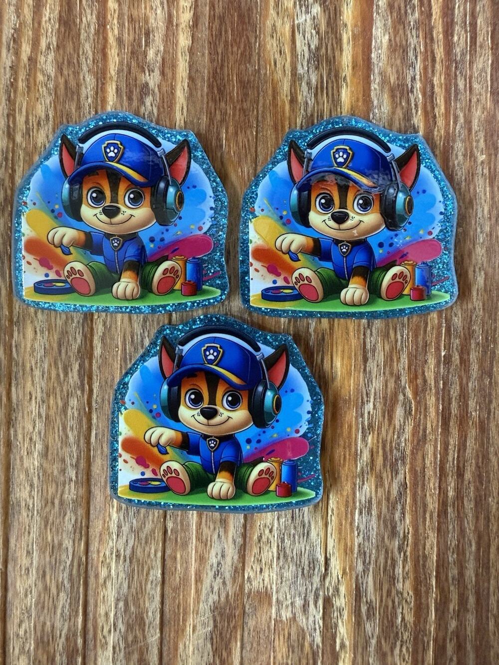 3 Pc Paw Patrol Acrylic Flatbacks